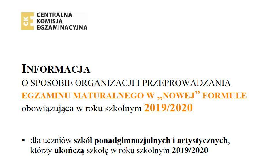 Organizacja matury 2020